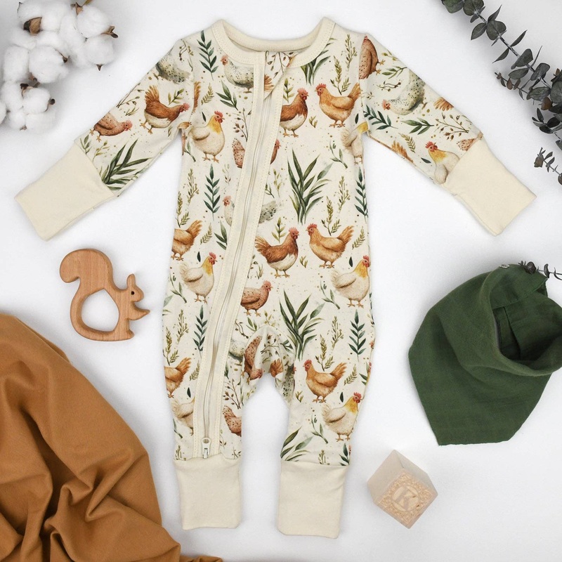 Earthy Organic Cotton Baby Pajamas – Chicory Chickens