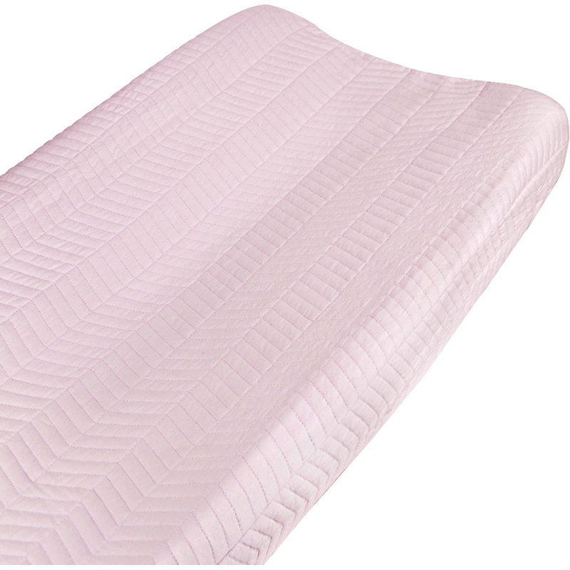 Hello Spud Organic Cotton Changing Pad Cover – Pink Chevron