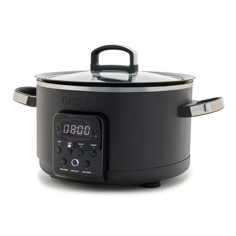 PFAS-Free Ceramic Nonstick 4qt Slow Cooker Matte Black