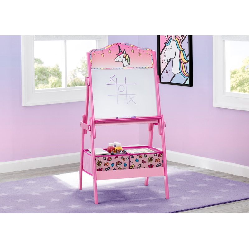 Rainbow Dreams Wooden Activity Easel with Storage