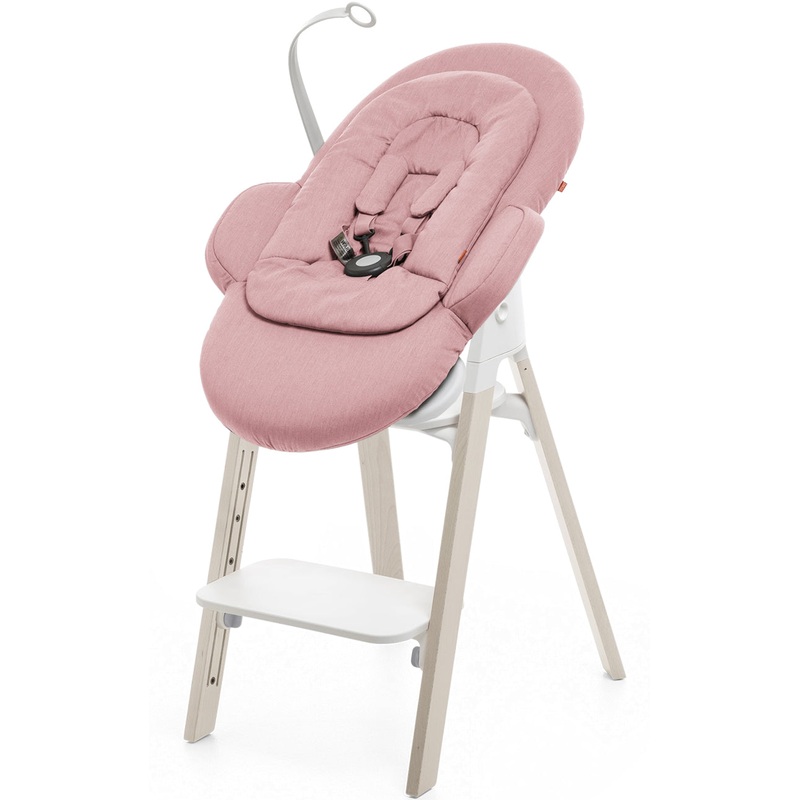 Stokke Steps Newborn Bouncer Seat – Whitewash/Pink