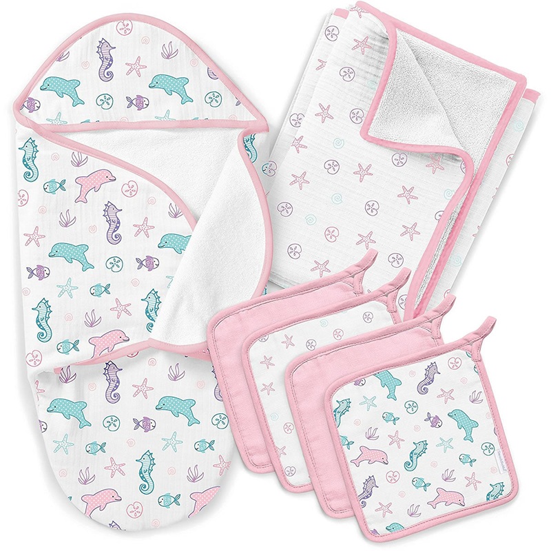 Summer Infant SwaddleMe Baby Bath Gift Set – Dolphin Splash