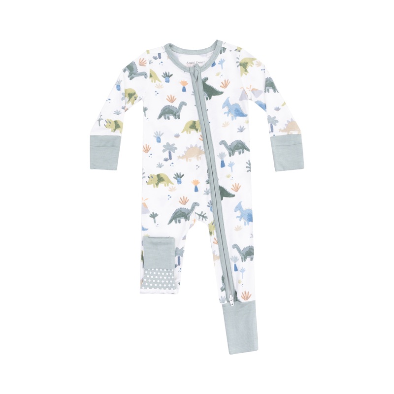 2 Way Zipper Romper – Soft Dinos