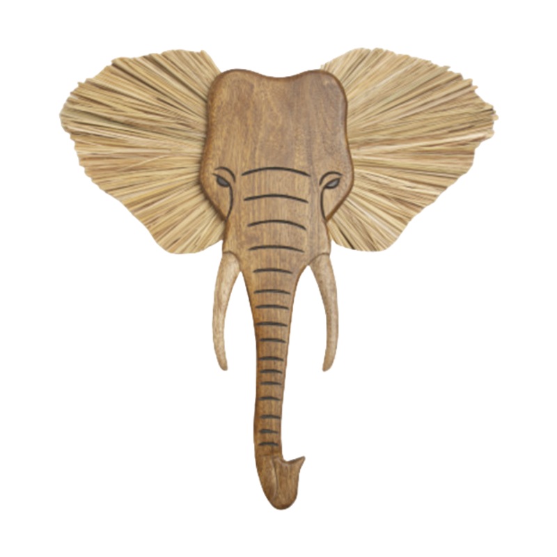 Crane Baby Handcrafted Wood Wall Decor, Elephant