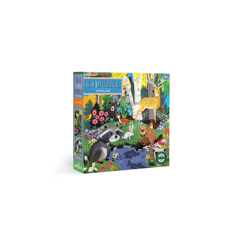 eeBoo Woodland 64 Piece Puzzle