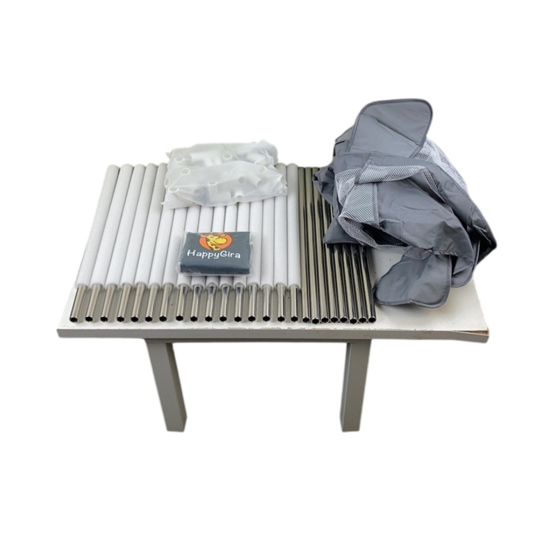 HappyGira Baby and Toddler Playpen, Blue Grey, 47×47