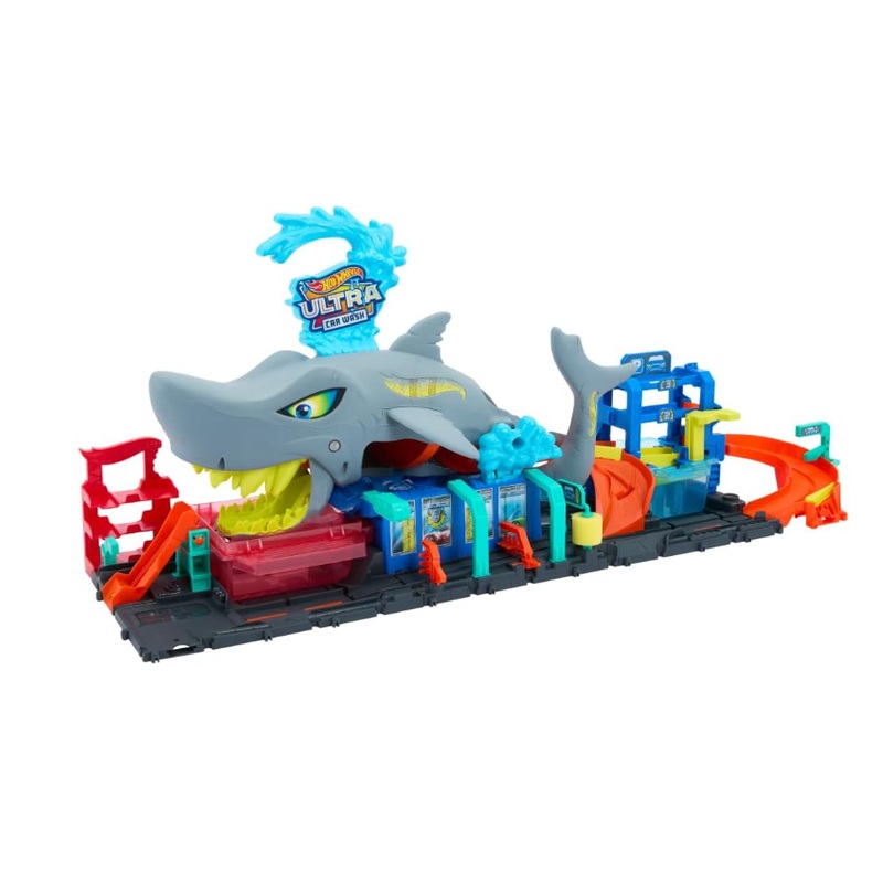 Hot Wheels City Ultra Shark Car Wash, Color Reveal