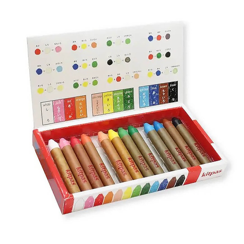 Kitpas Art Crayons Medium 12 Colors