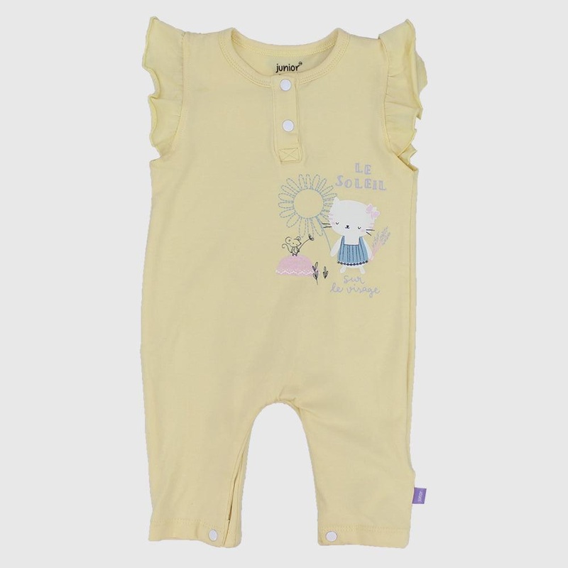 “Le Soleil Sur Le Visage” Sleeveless Footless Onesie