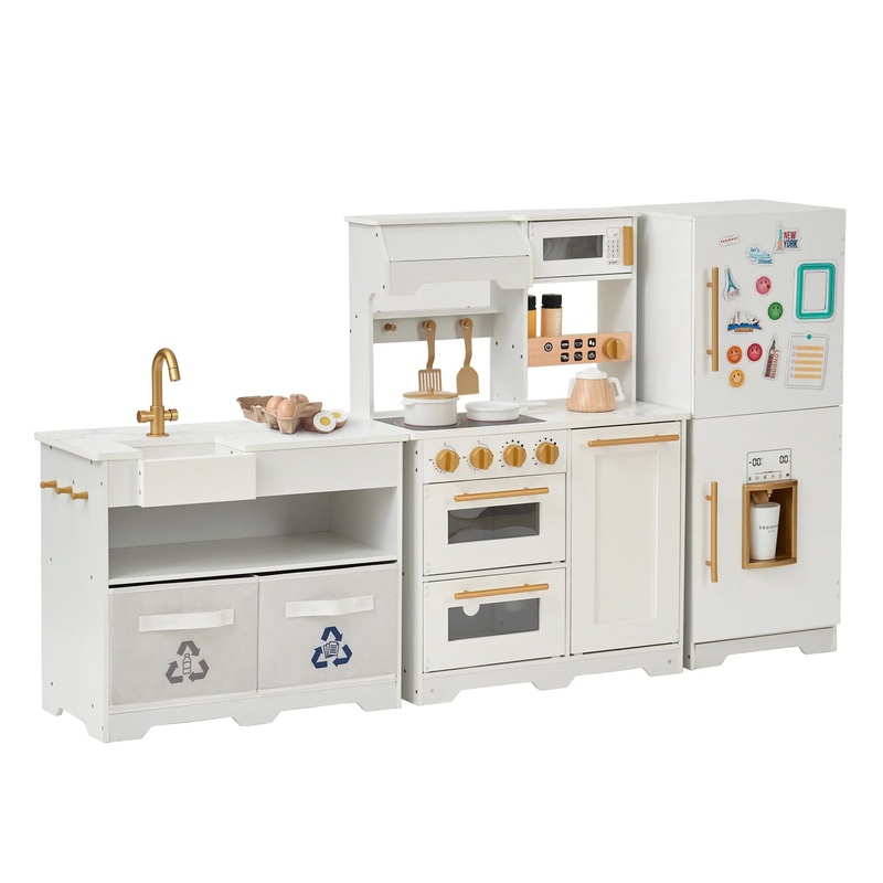 LITTLE CHEF ATLANTA LARGE MODULAR PLAY KITCHEN – WHITE/GOLD