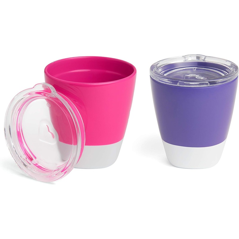 Munchkin Splash Toddler Cup, 2 Pack, Pink/Purple