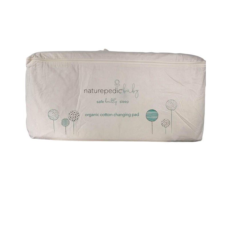 Naturepedic Organic Cotton Changing Pad 2 Sided Contoured, Natural