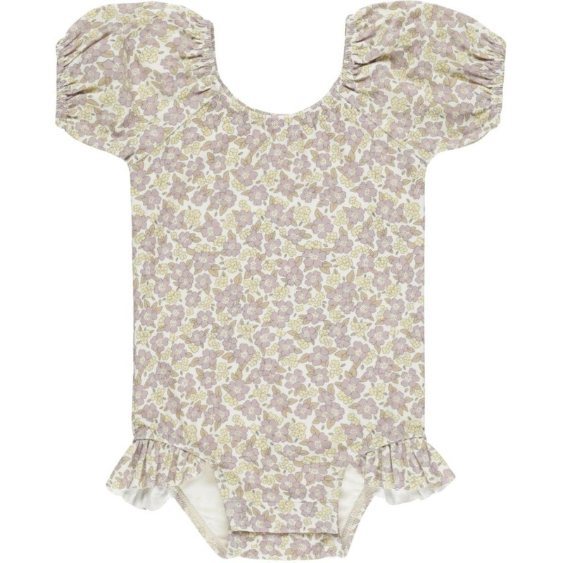 Quincy Mae Catalina One-Piece Swimsuit || Purple Floral