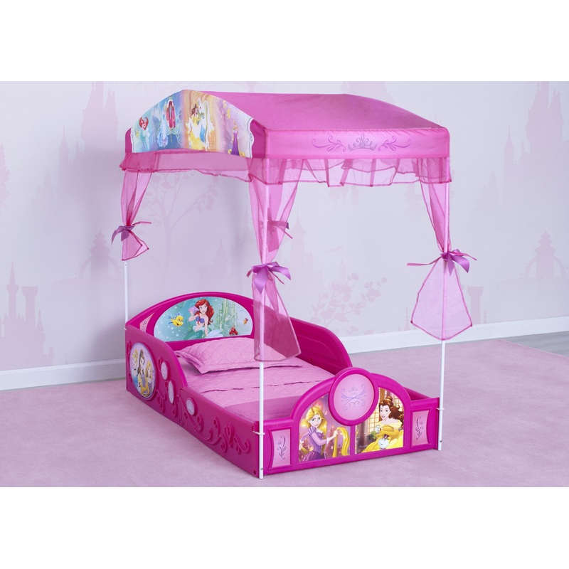 Disney Princess Plastic Sleep and Play Toddler Bed with Canopy by Delta Children
