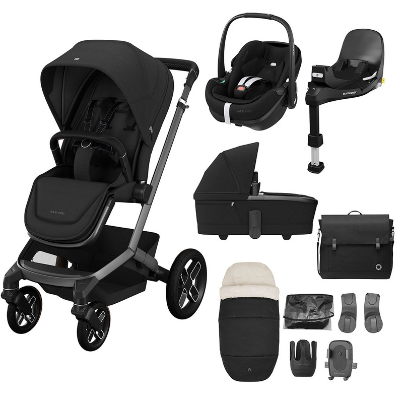 Maxi-Cosi Fame Pushchair Premium Travel System – Twillic Black