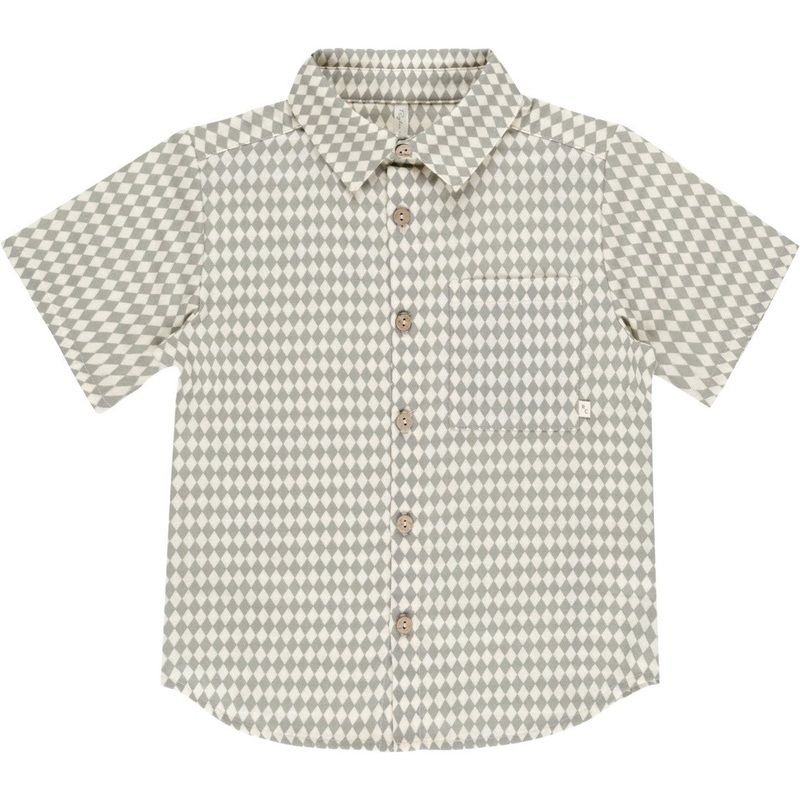 Rylee + Cru Collared Short Sleeve Shirt | Laurel Diamond
