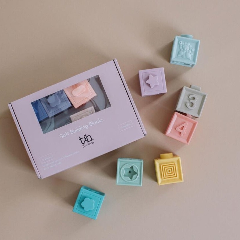Three Hearts Building Block Teether & Bath Toy | Original