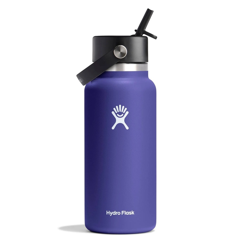 32oz Wide Mouth Flex Straw Water Bottle- Phantom