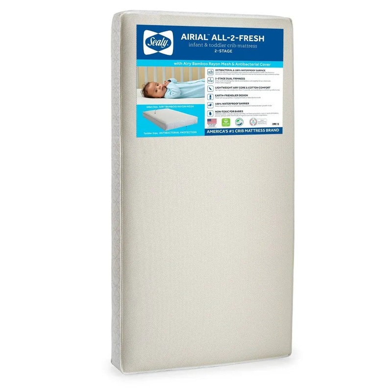 Airial Breathable 2-Stage Crib Mattress and Toddler Mattress