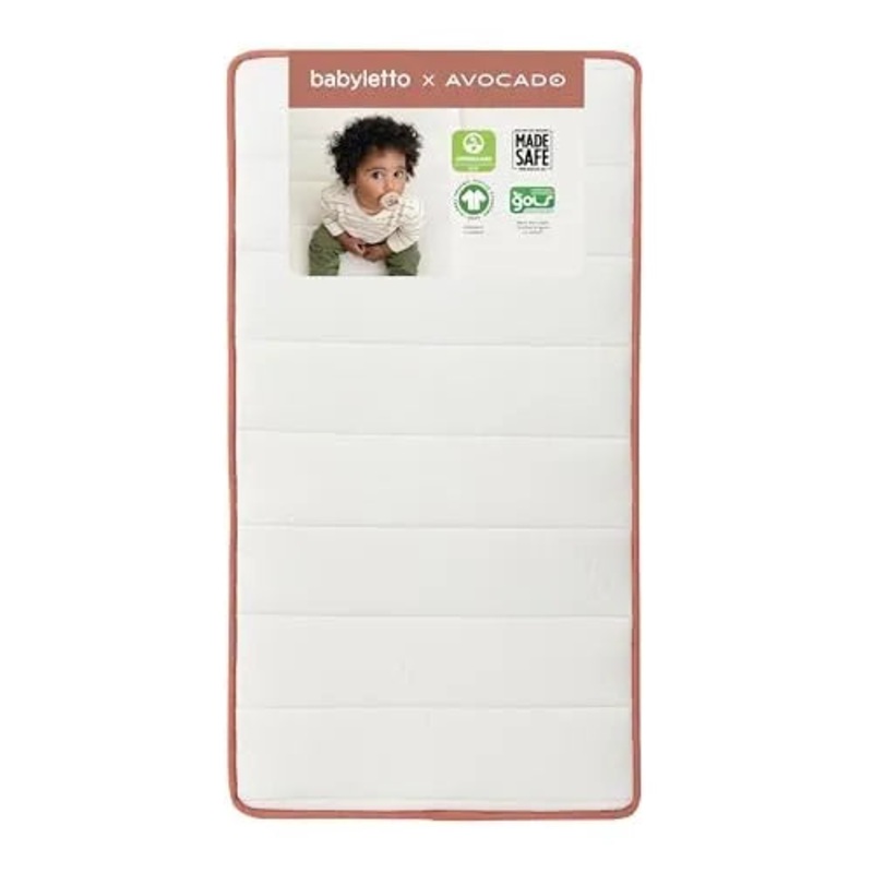Babyletto X Avocado Organic Crib Mattress 2-Stage and 100% Nontoxic – White