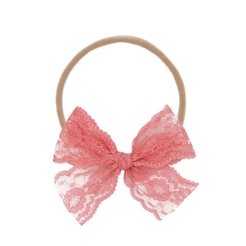 Lace Bow – Watermelon Headband