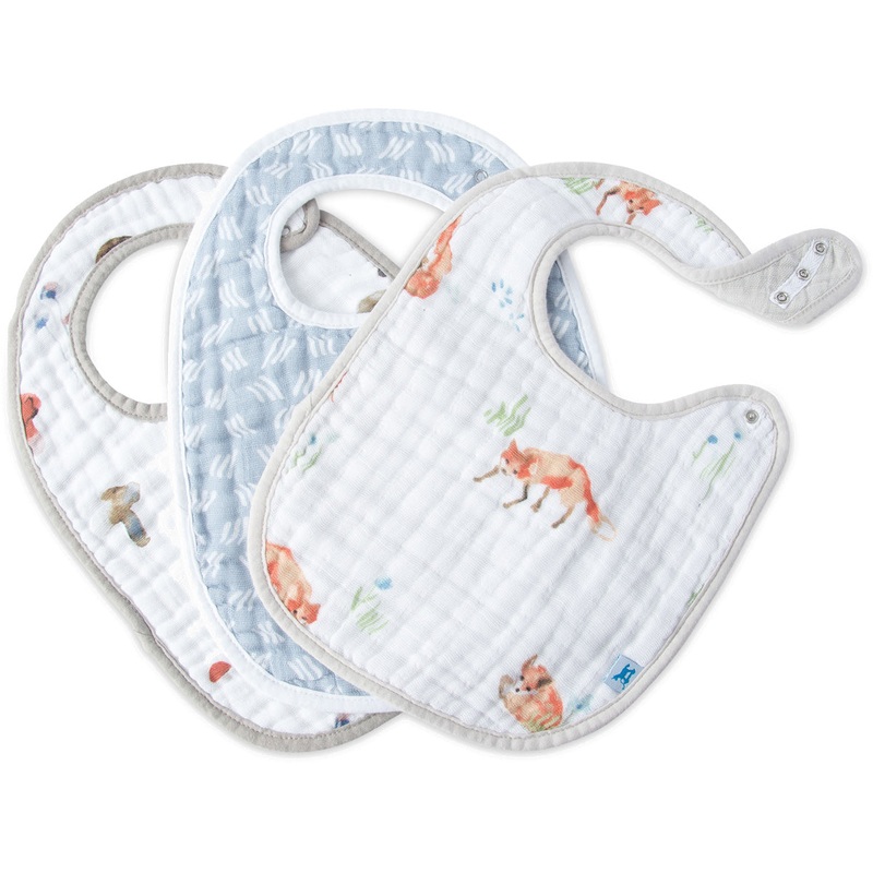 Little Unicorn Cotton Classic Bib 3-Pack – Fox