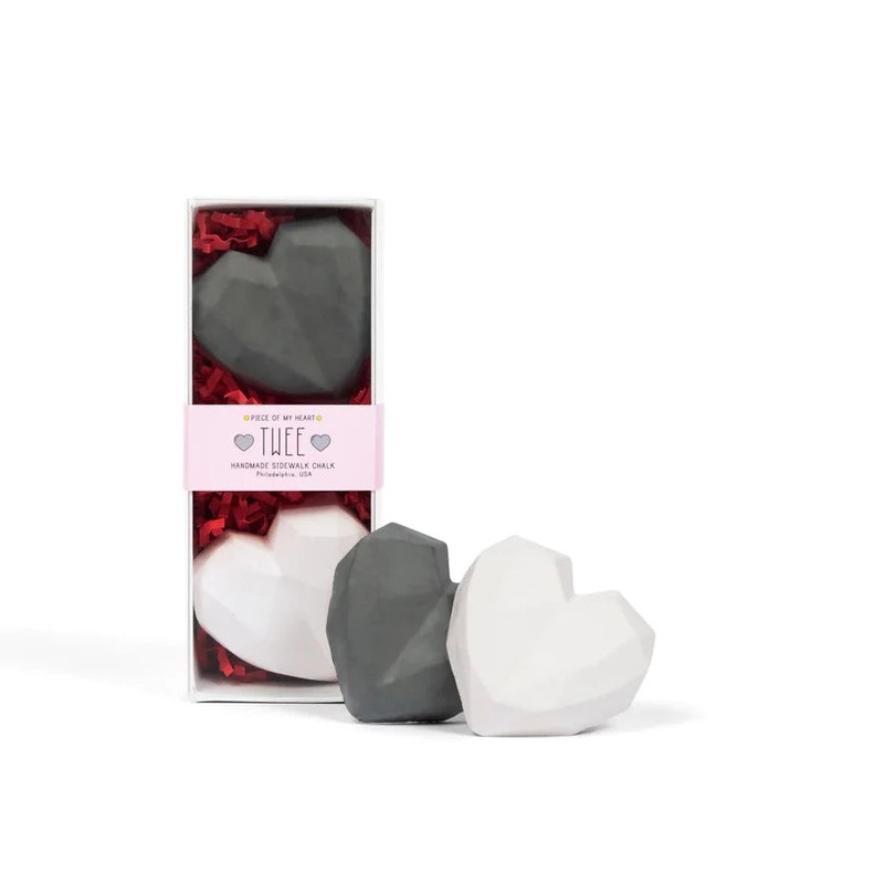 Piece Of My Heart Sidewalk Chalk – Black & White
