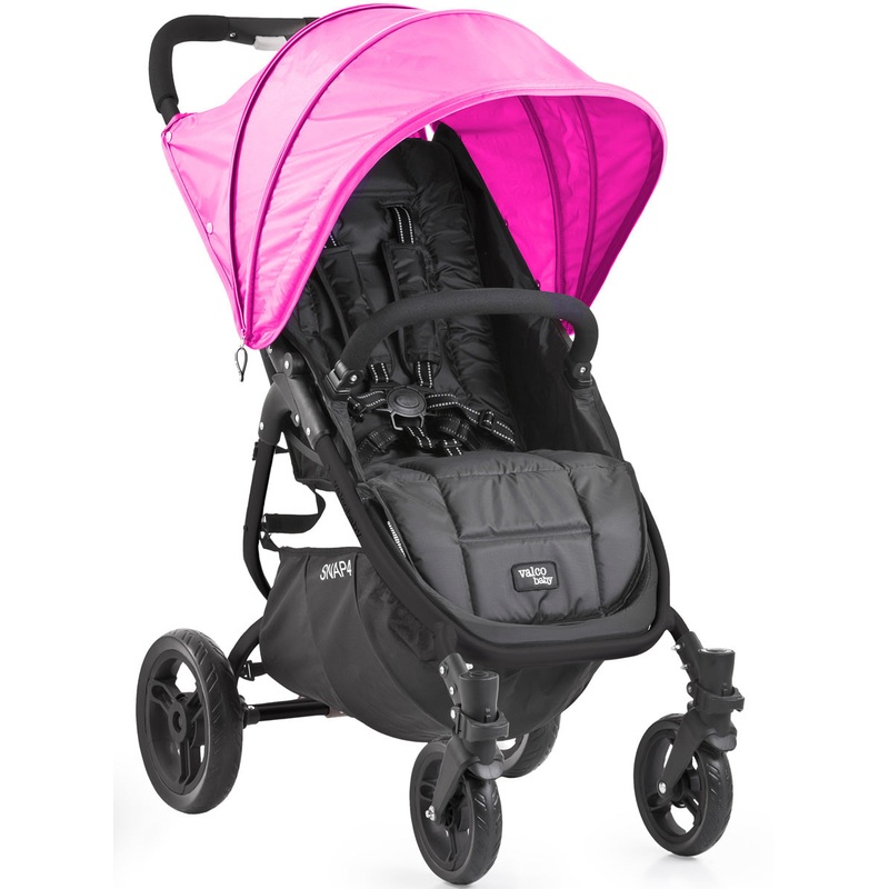 Valco Snap 4 Stroller and Hood – Black/Hot Pink