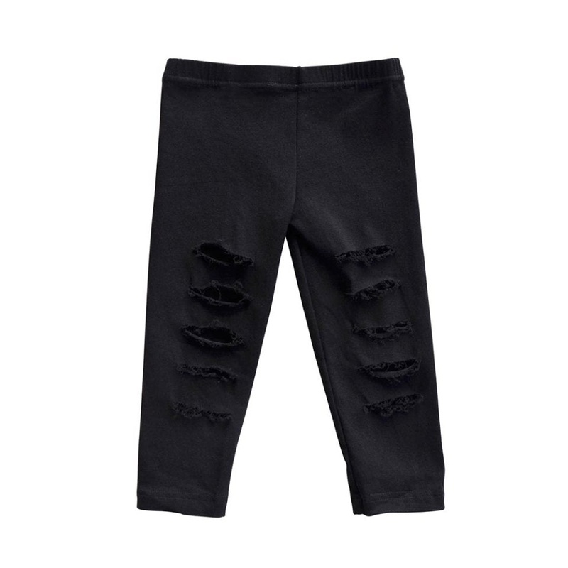 Bailey’s Blossoms Roxie Slashed Jeggings- Black