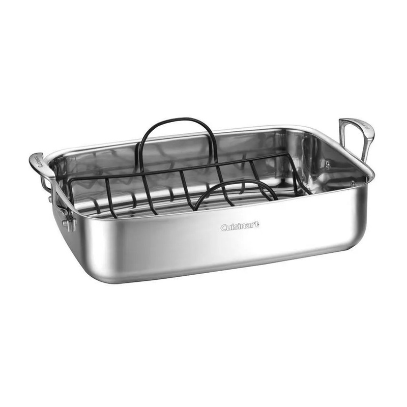 Cuisinart Classic 15″ Stainless Steel Roaster with Non-Stick Rack (See Description)