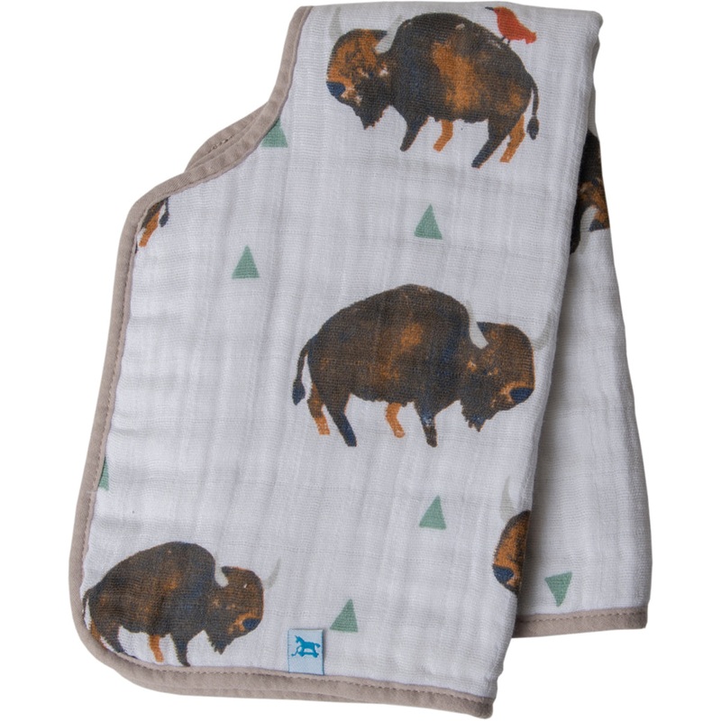 Little Unicorn Cotton Burp Cloth – Bison