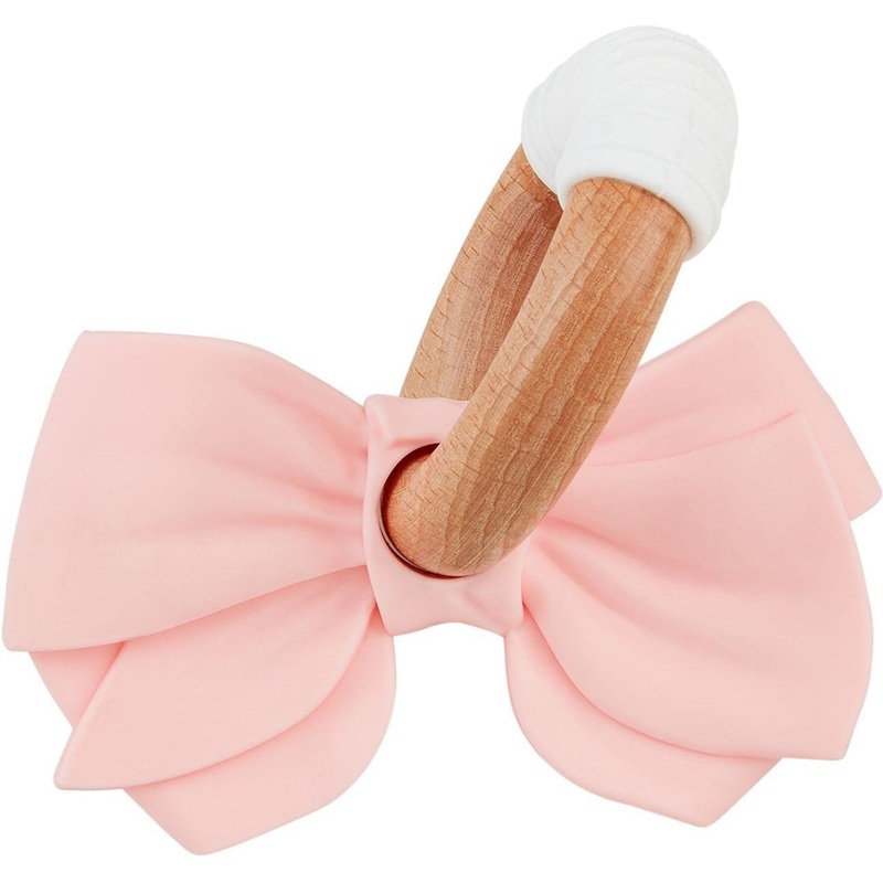 Mud Pie Pink Bow Teething Ring