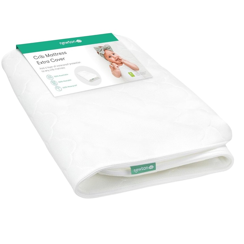 Newton Extra Crib Mattress Cover Waterproof, Cloud White