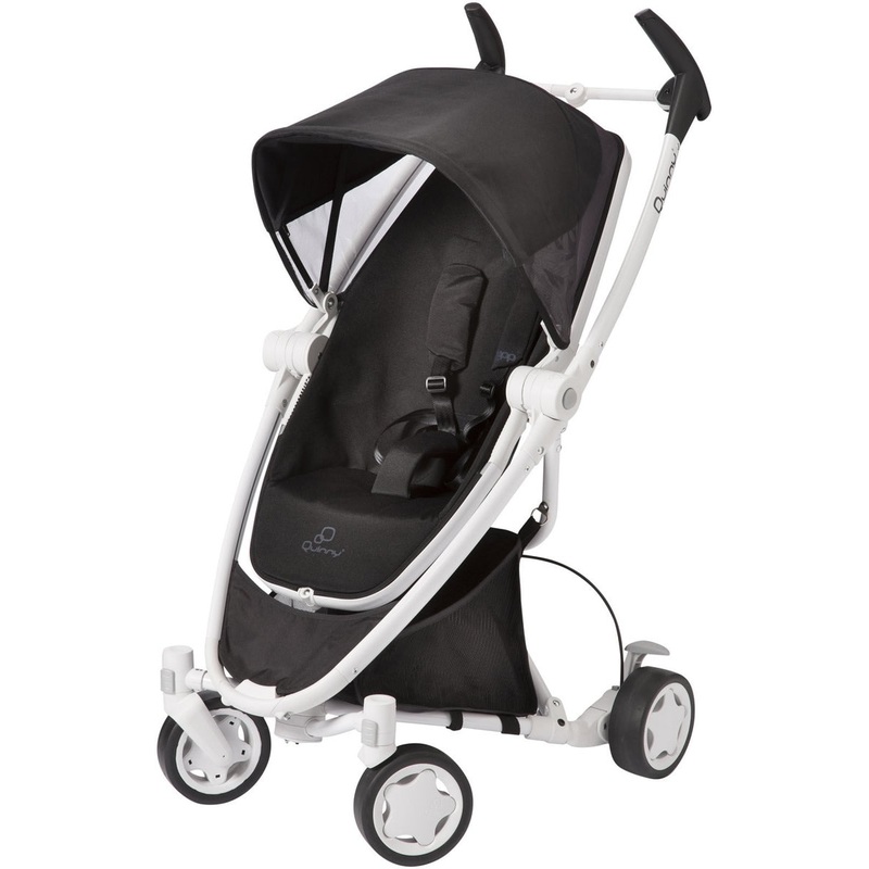 Quinny Zapp Xtra Folding Seat –  (White Collection) – Black Irony