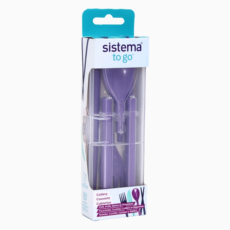 Sistema Plastic Cutlery Set  Purple
