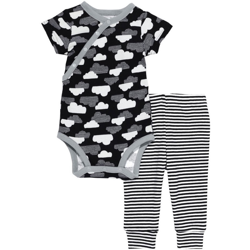 Skip Hop Star-Struck Short Sleeve Bodysuit & Pant Set – Cloud (3 Months)
