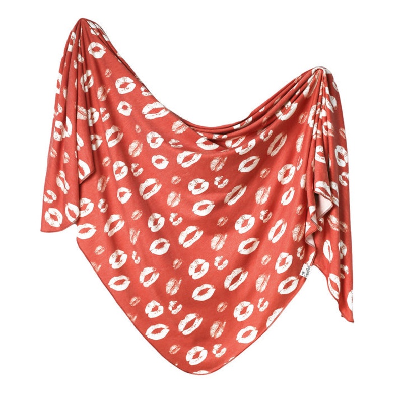Copper Pearl Knit Swaddle Blanket | Crush