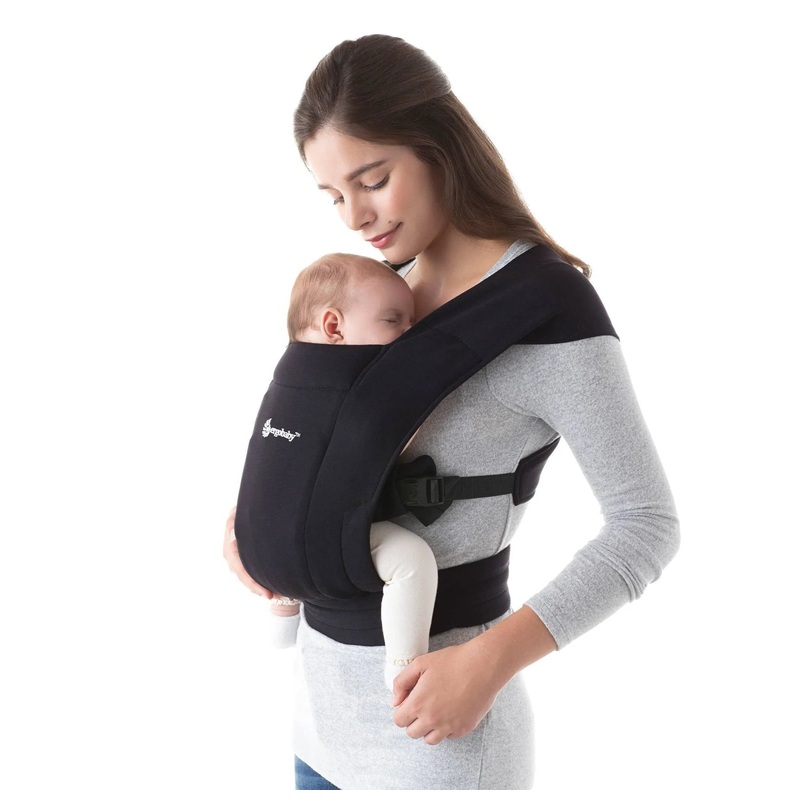 Embrace Cozy Knit Newborn Carrier – Pure Black
