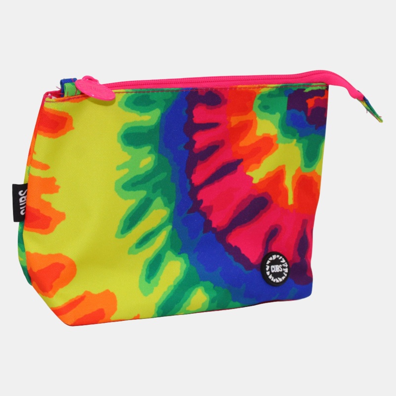 Fuchsia Tie Dye Medium Pouch Beach Bag