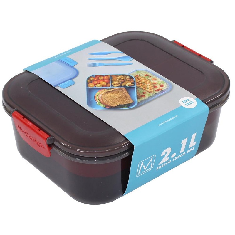M Design Lunch Box, 2.1 Liter – Black