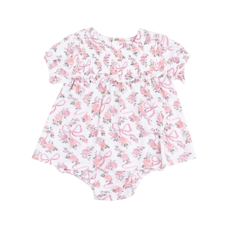 Smocked Ruffle Bubble with Skirt – Ribbons and Flowers