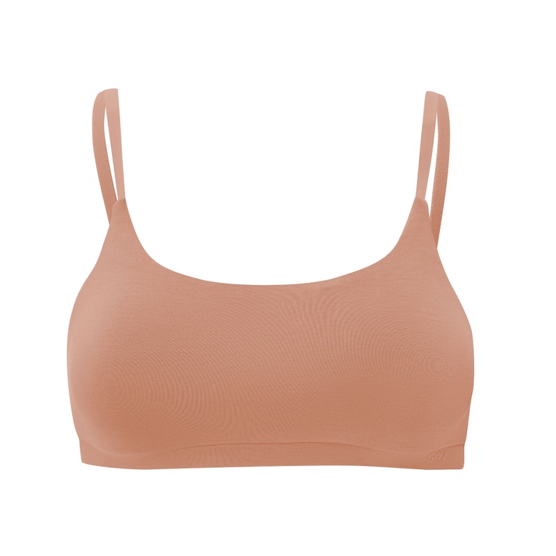 Women’s Scoop Neck Bralette in Latte