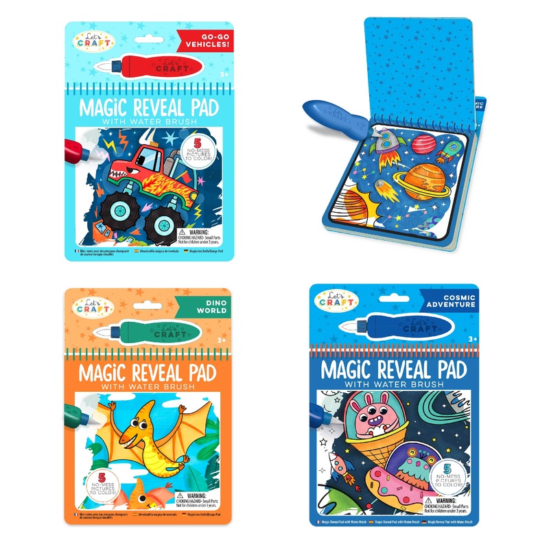 Bright Stripes Magic Reveal Pads – Space, Dinos or Vehicles