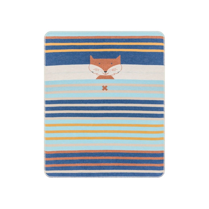 JUWEL baby blanket fox/stripes
