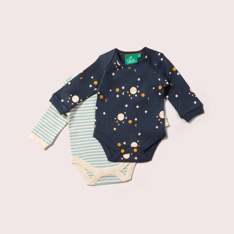 Little Green Radicals – Over The Moon Organic Baby Bodysuit Set – 2 Pack