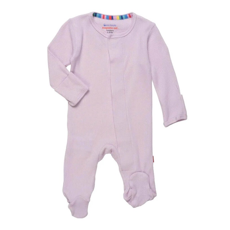 Modal Waffle Footie Lilac Snow