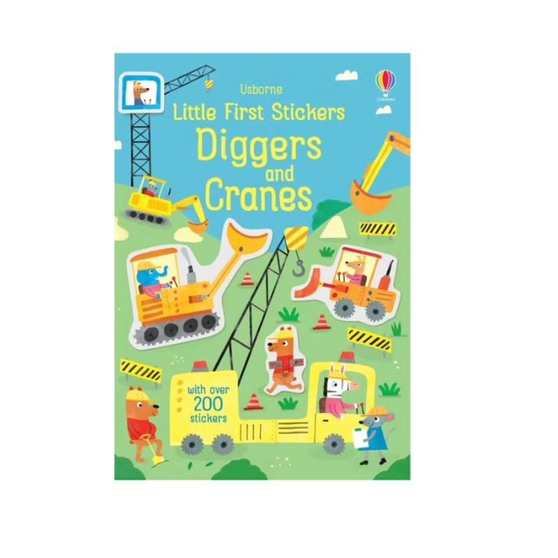 Usborne Little First Stickers Diggers And Cranes