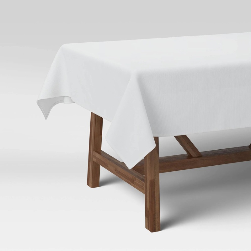 104″ x 60″ Solid Tablecloth White