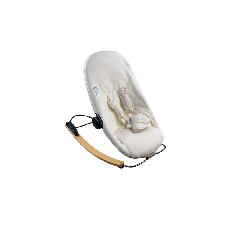 Bloom Coco Go 3-in-1 Bouncer, Coconut White Organic, Natural Wood