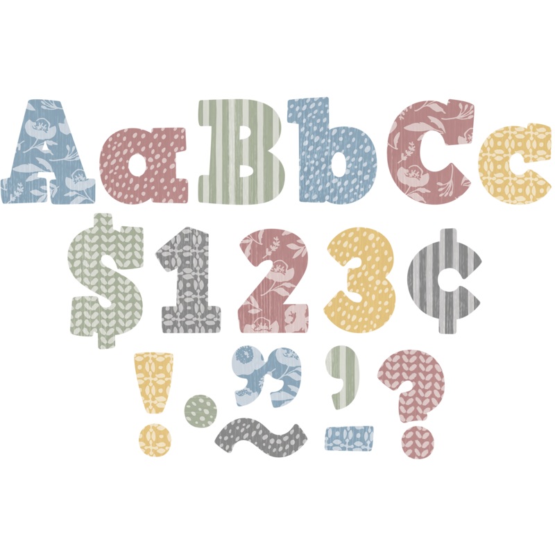 Classroom Cottage Bold Block 4″ Letters Combo Pack